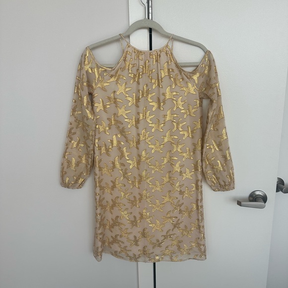 Lilly Pulitzer gold metallic dress size XXS. - Picture 2 of 9